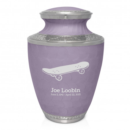 Skateboard Cremation Urn - Regal Purple