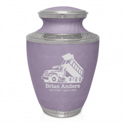 Dump Truck Cremation Urn - Regal Purple