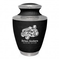 Riding Lawn Mower Cremation Urn - Ebony Black