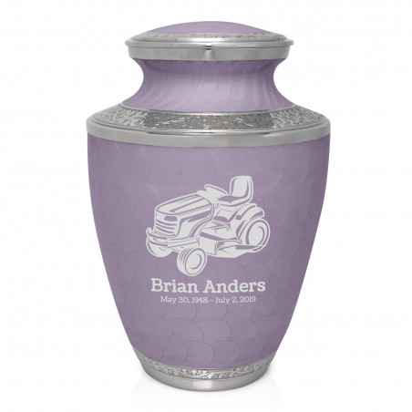 Riding Lawn Mower Cremation Urn - Regal Purple