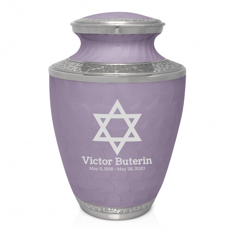 Star of David Cremation Urn - Regal Purple
