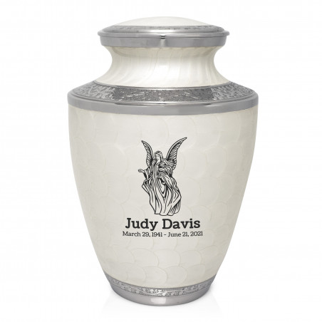 Angel Cremation Urn - Radiant White