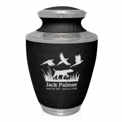 Hunting Dog Cremation Urn - Ebony Black