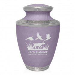 Hunting Dog Cremation Urn - Regal Purple
