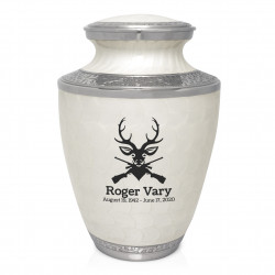 Deer Hunter Cremation Urn - Radiant White