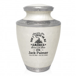 Don't Tread On Me Cremation Urn - Radiant White