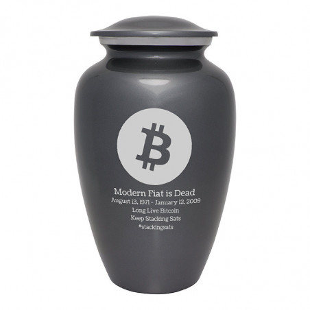 Bitcoin - Modern Fiat is Dead Cremation Urn