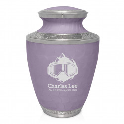 Snow Goggles Cremation Urn - Regal Purple