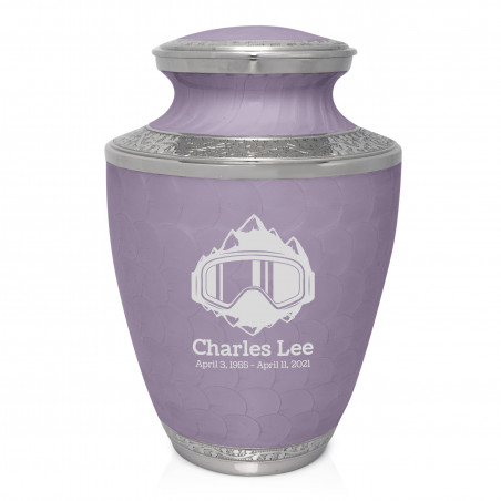 Snow Goggles Cremation Urn - Regal Purple