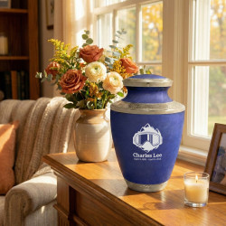 Snow Goggles Cremation Urn - Royal Blue
