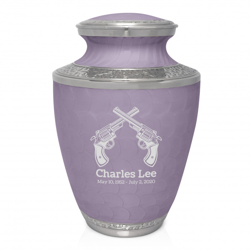 Revolver Cremation Urn - Regal Purple
