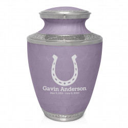 Horseshoe Cremation Urn - Regal Purple