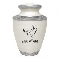 Peace Dove Cremation Urn - Radiant White