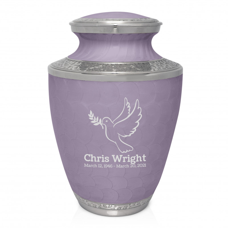 Peace Dove Cremation Urn - Regal Purple