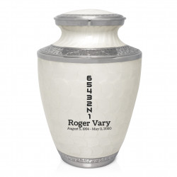 Motorcycle Gears Cremation Urn - Radiant White