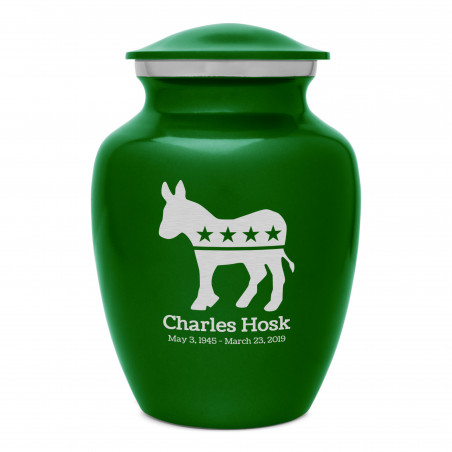 Democratic Donkey Sharing Urn - Shamrock Green