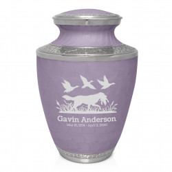 Duck Hunting Dog Cremation Urn - Regal Purple