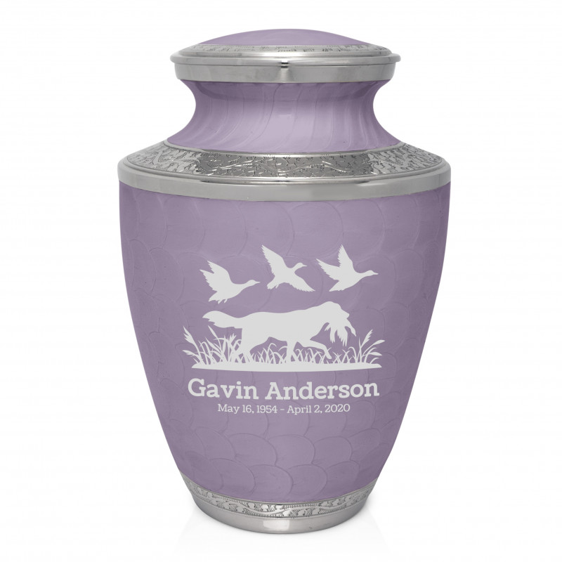 Duck Hunting Dog Cremation Urn - Regal Purple