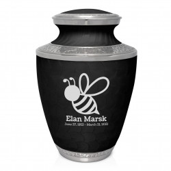 Bee Cremation Urn - Ebony Black