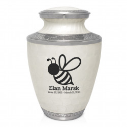 Bee Cremation Urn - Radiant White