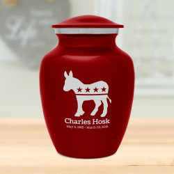 Democratic Donkey Sharing Urn - Ruby Red