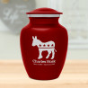 Democratic Donkey Sharing Urn - Ruby Red