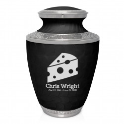 Cheese Wedge Cremation Urn - Ebony Black