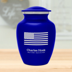 American Flag Sharing Urn - Midnight Blue