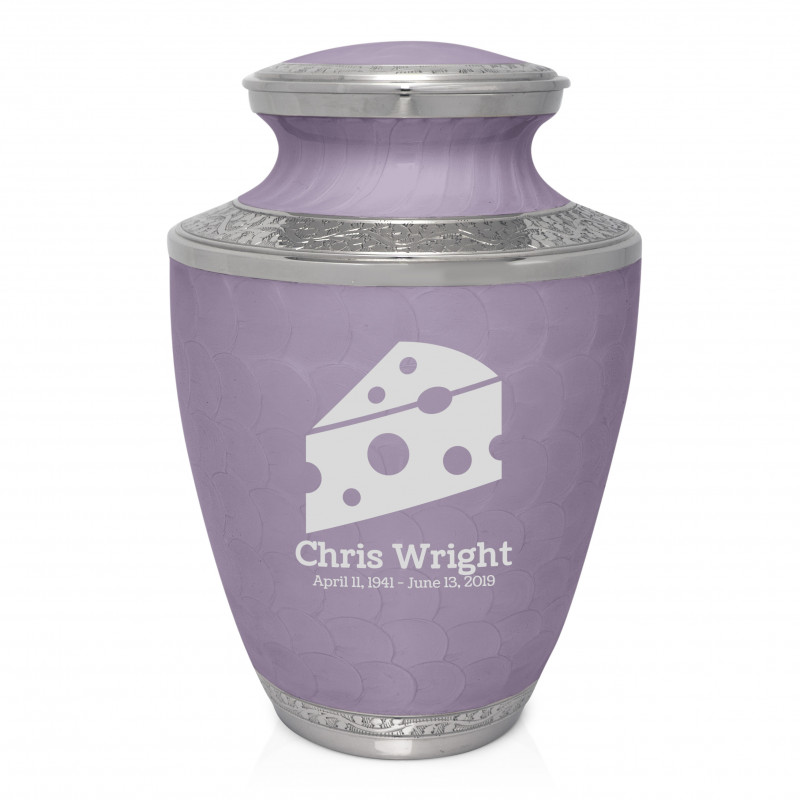 Cheese Wedge Cremation Urn - Regal Purple