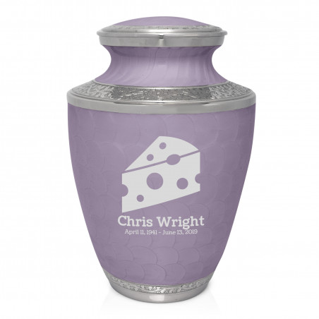 Cheese Wedge Cremation Urn - Regal Purple