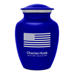 American Flag Sharing Urn - Midnight Blue
