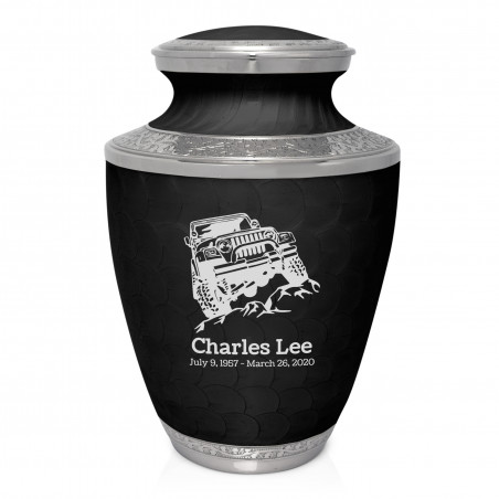 Offroad Truck Cremation Urn - Ebony Black