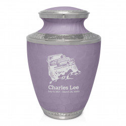 Offroad Truck Cremation Urn - Regal Purple