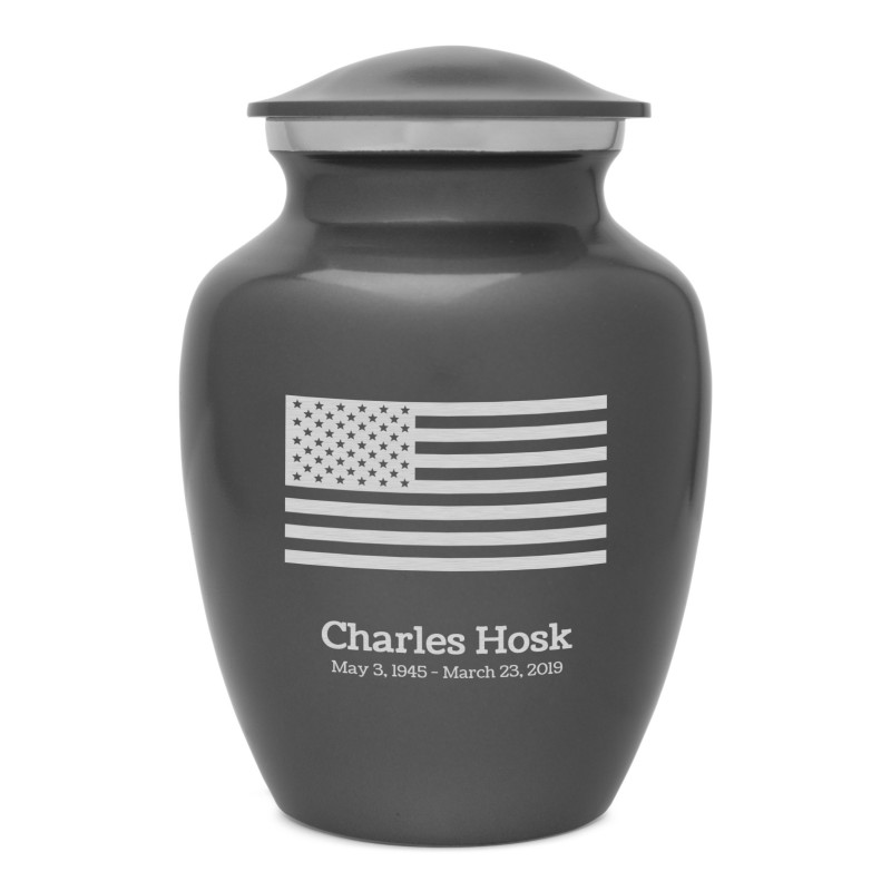 American Flag Sharing Urn - Gunmetal Gray