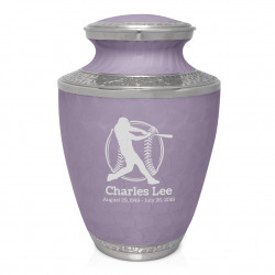 Baseball Cremation Urn - Regal Purple