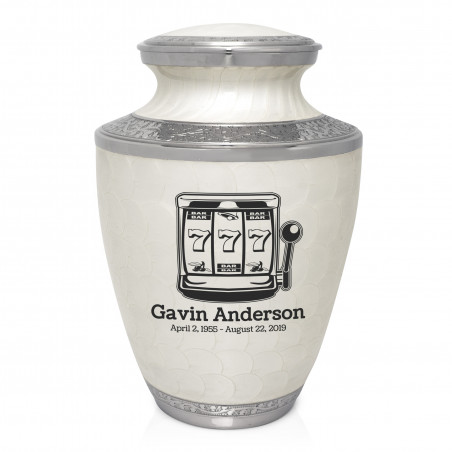 Slot Machine Cremation Urn - Radiant White
