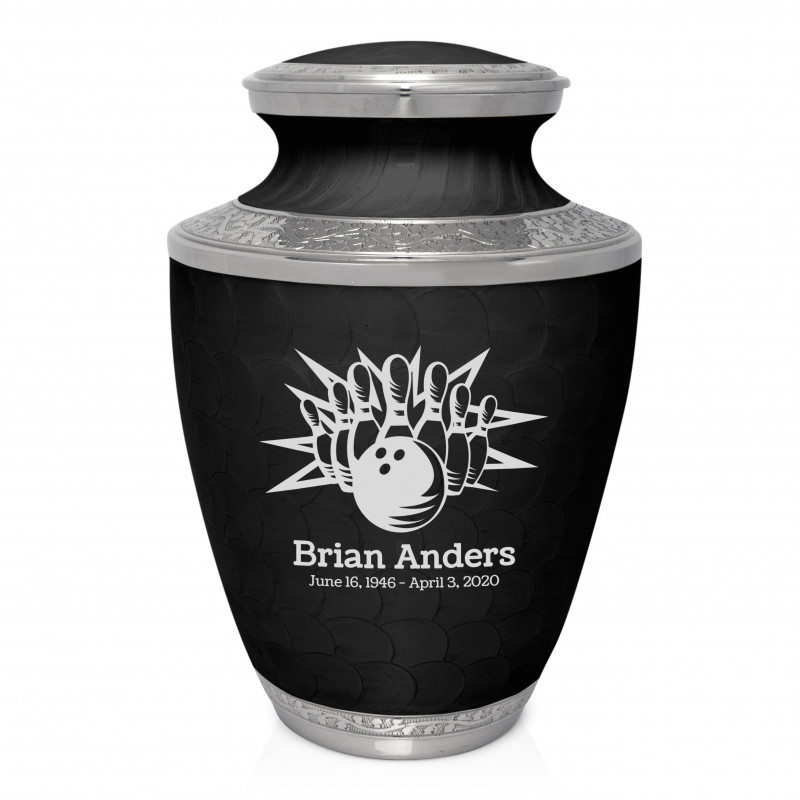 Bowling Cremation Urn - Ebony Black