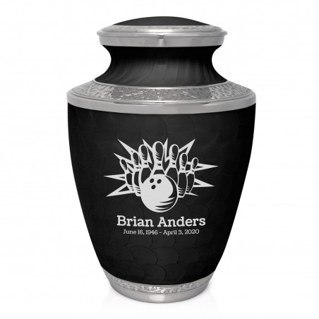 Bowling Cremation Urn - Ebony Black