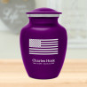 American Flag Sharing Urn - Purple Luster