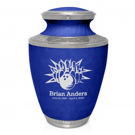 Bowling Cremation Urn - Royal Blue