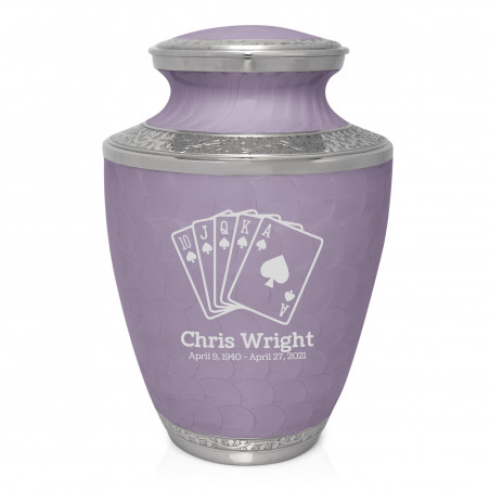 Playing Cards Cremation Urn - Regal Purple
