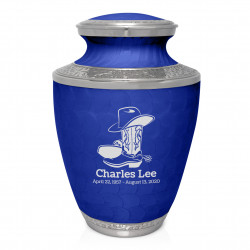 Cowboy Boots Cremation Urn - Royal Blue