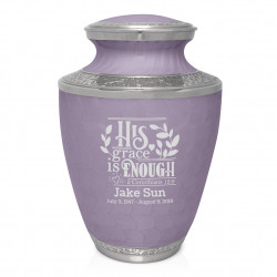 His Grace Is Enough Cremation Urn - Regal Purple