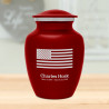 American Flag Sharing Urn - Ruby Red