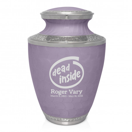 Dead Inside Cremation Urn - Regal Purple