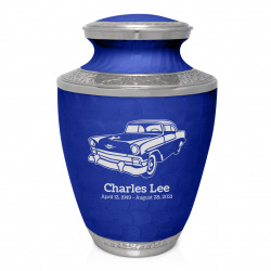 Classic Car Cremation Urn - Royal Blue