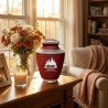 Fifth Wheel Camper Cremation Urn - Rose Red