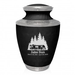 Fifth Wheel Camper Cremation Urn - Ebony Black