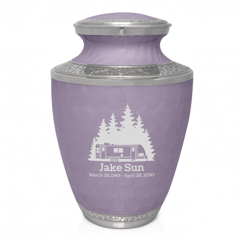 Fifth Wheel Camper Cremation Urn - Regal Purple
