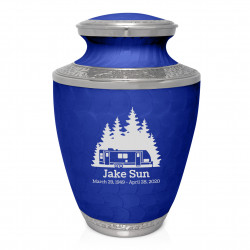 Fifth Wheel Camper Cremation Urn - Royal Blue